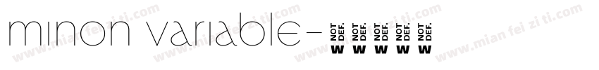 minon variable字体转换